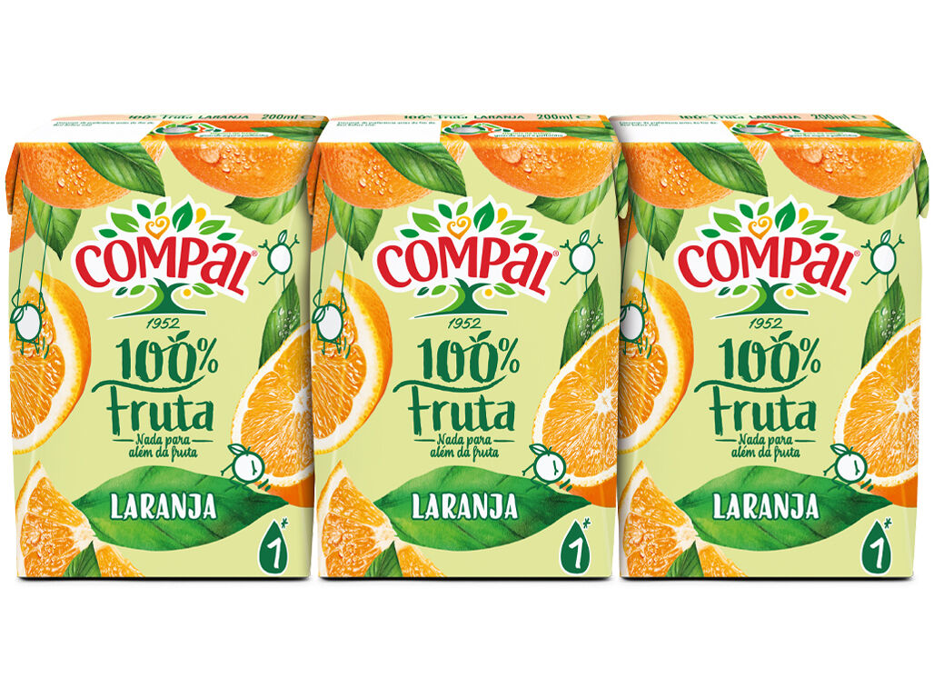 SUMO COMPAL 100% LARANJA 3X0.20L