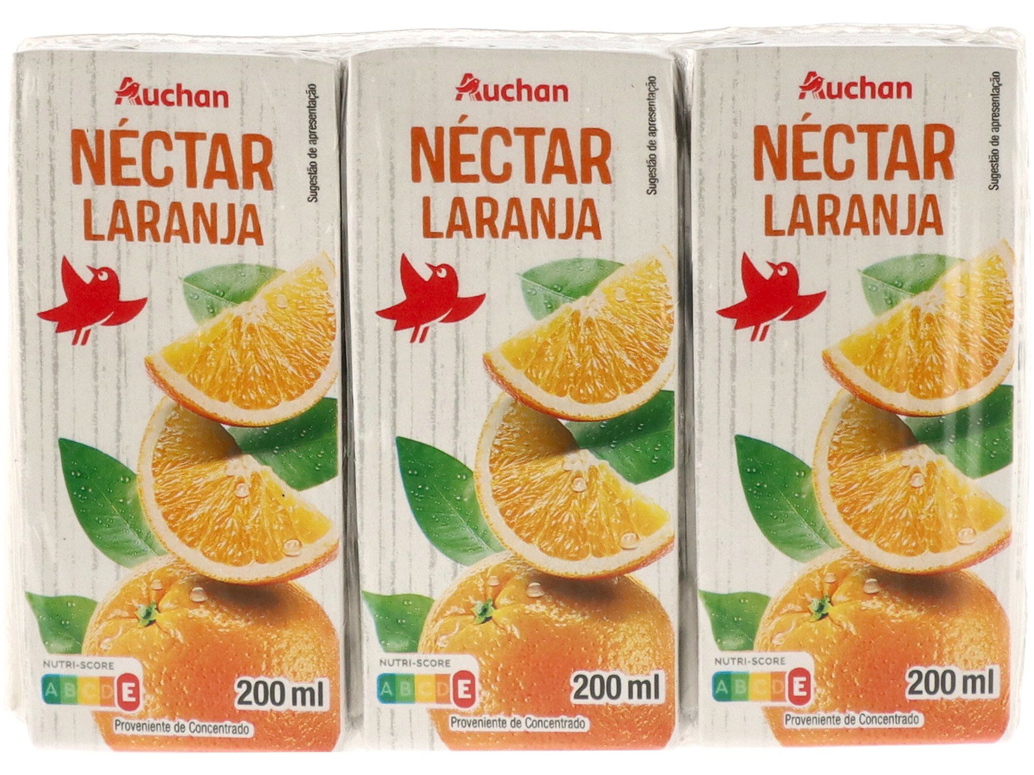 N&Eacute;CTAR AUCHAN LARANJA 3X200ML image number 0