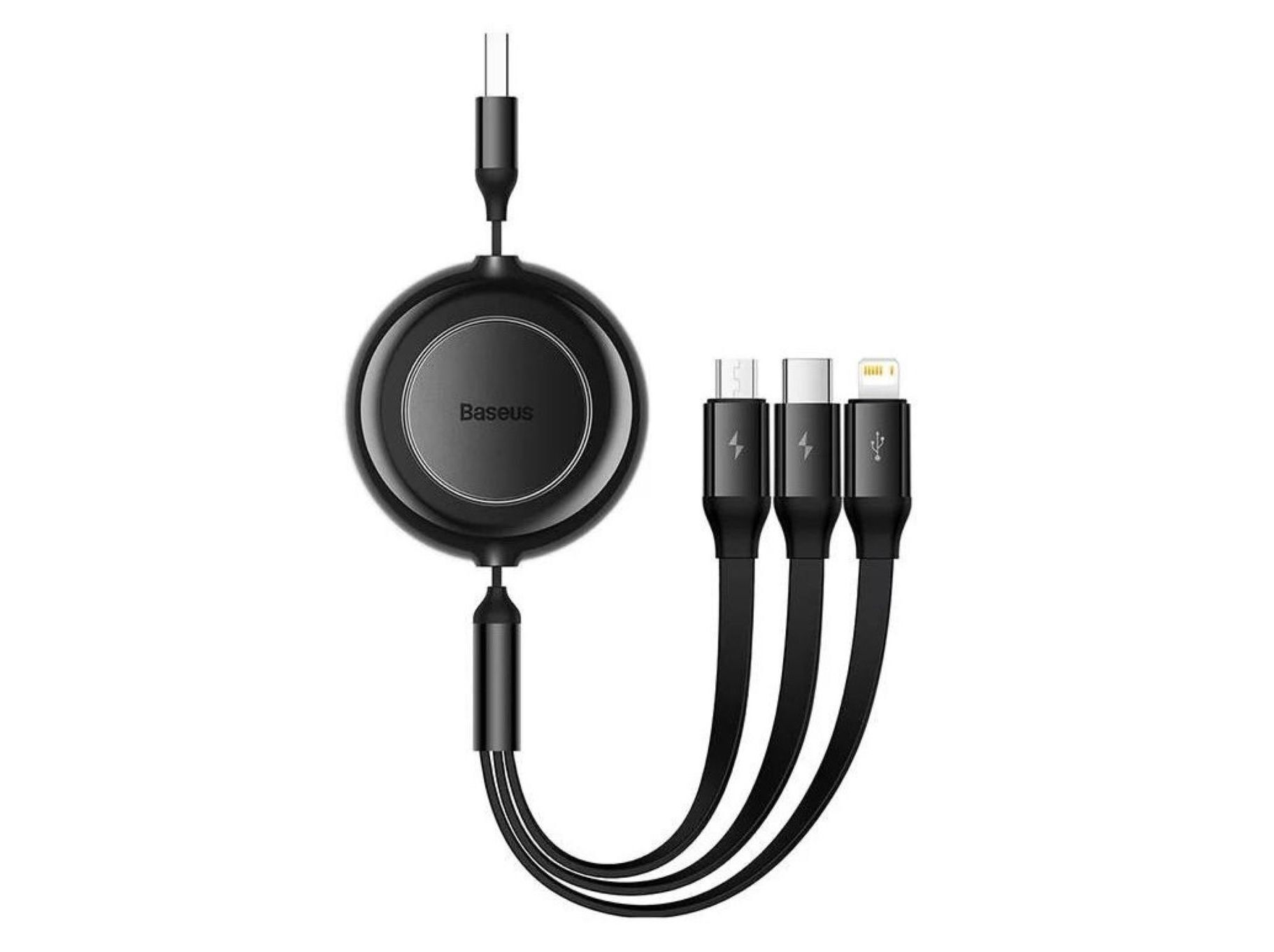 CABO CARREGAMENTO BASEUS BRIGHT MIRROR 2 RETRACT PRETO image number 0