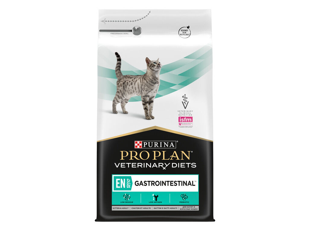 RA&Ccedil;&Atilde;O VETERIN&Aacute;RIA GATO PRO PLAN EN ST/OX GASTROINTESTINAL 5KG image number 1