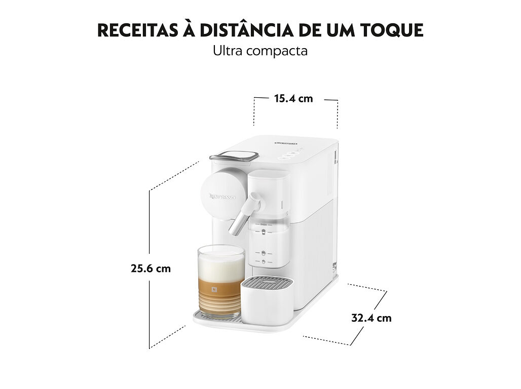 M&Aacute;QUINA DE CAF&Eacute; NESPRESSO DE'LONGHI LATTISSIMA ONE EN510.W BRANCA 19 BAR 1450W image number 3