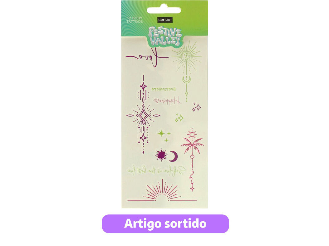 TATUAGENS CORPORAIS SENCE BODY FESTIVE