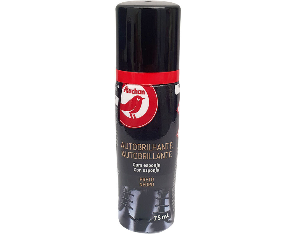 AUTOBRILHANTE CAL&Ccedil;ADO AUCHAN C/ESPONJA PRETO 75ML