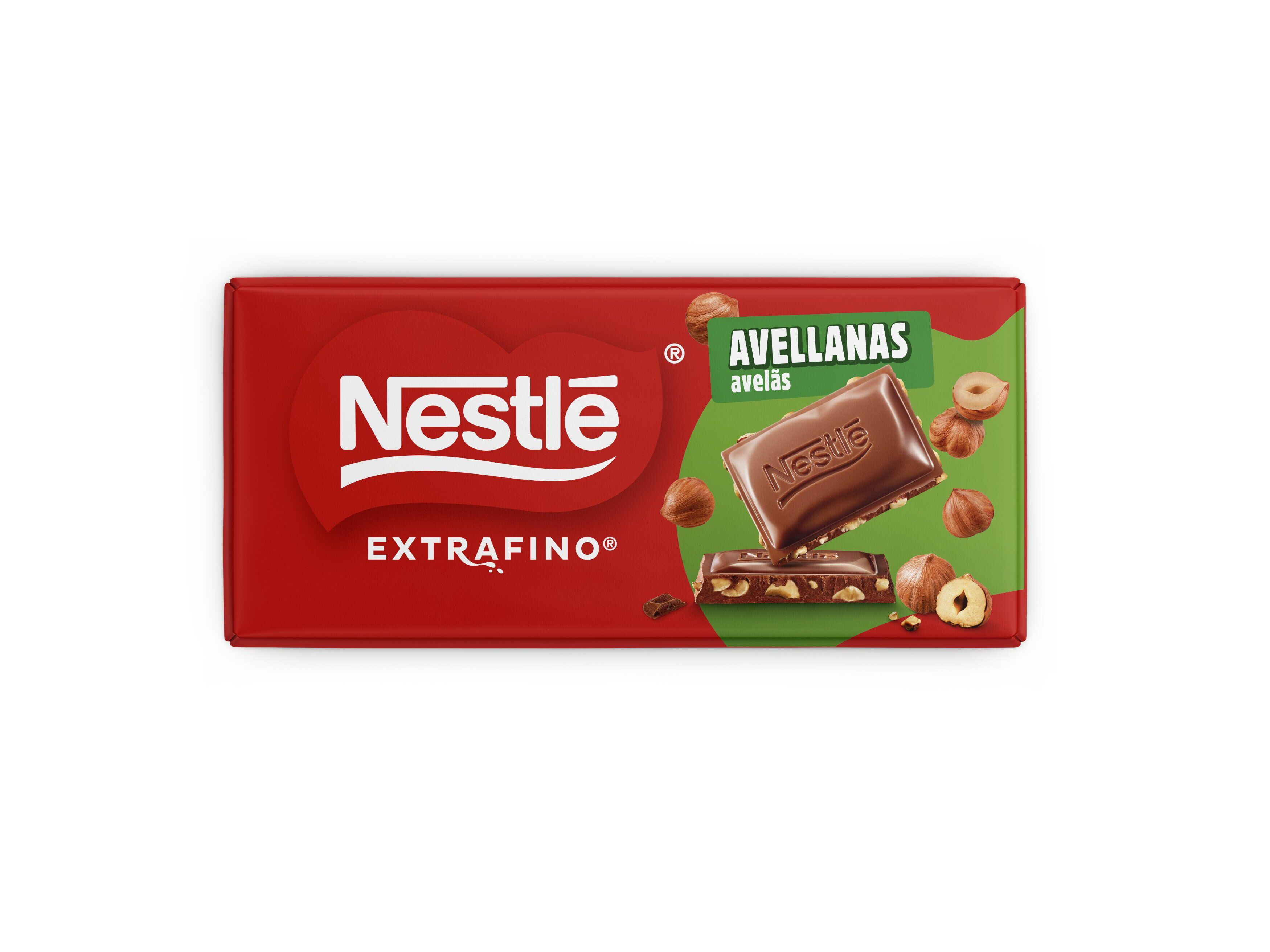TABLETE NESTL&Eacute; EXTRAFINO CHOCOLATE DE LEITE E AVEL&Atilde;S 123G