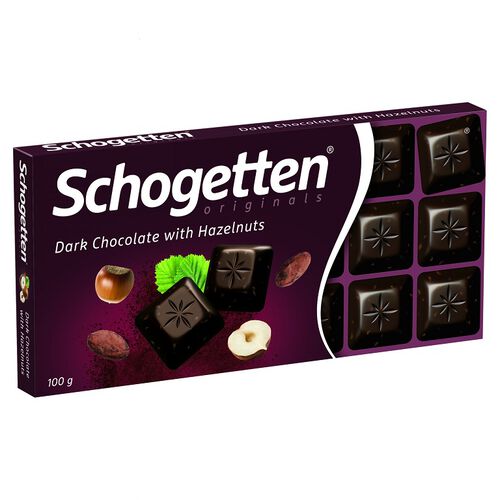 CHOCOLATE SCHOGETTEN DARK HAZELNUTS 100G image number 0