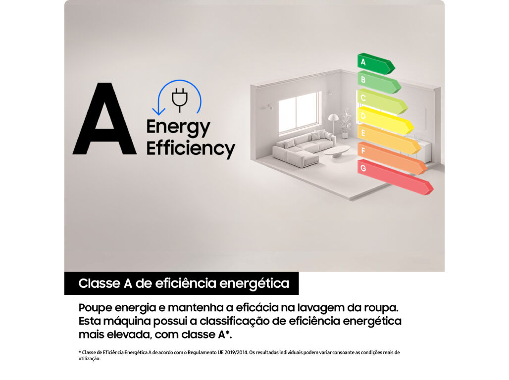MAQ LAVAR ROUPA SAMSUNG WW10FG6U34LKU3 A 10KG 1400RPM image number 3