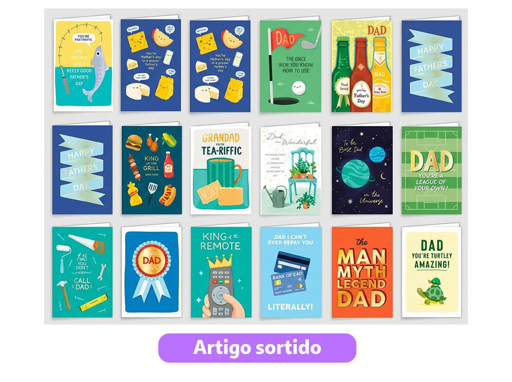 CONJUNTO DE CART&Atilde;O E ENVELOPE DO ART DAD MODELOS SORTIDOS