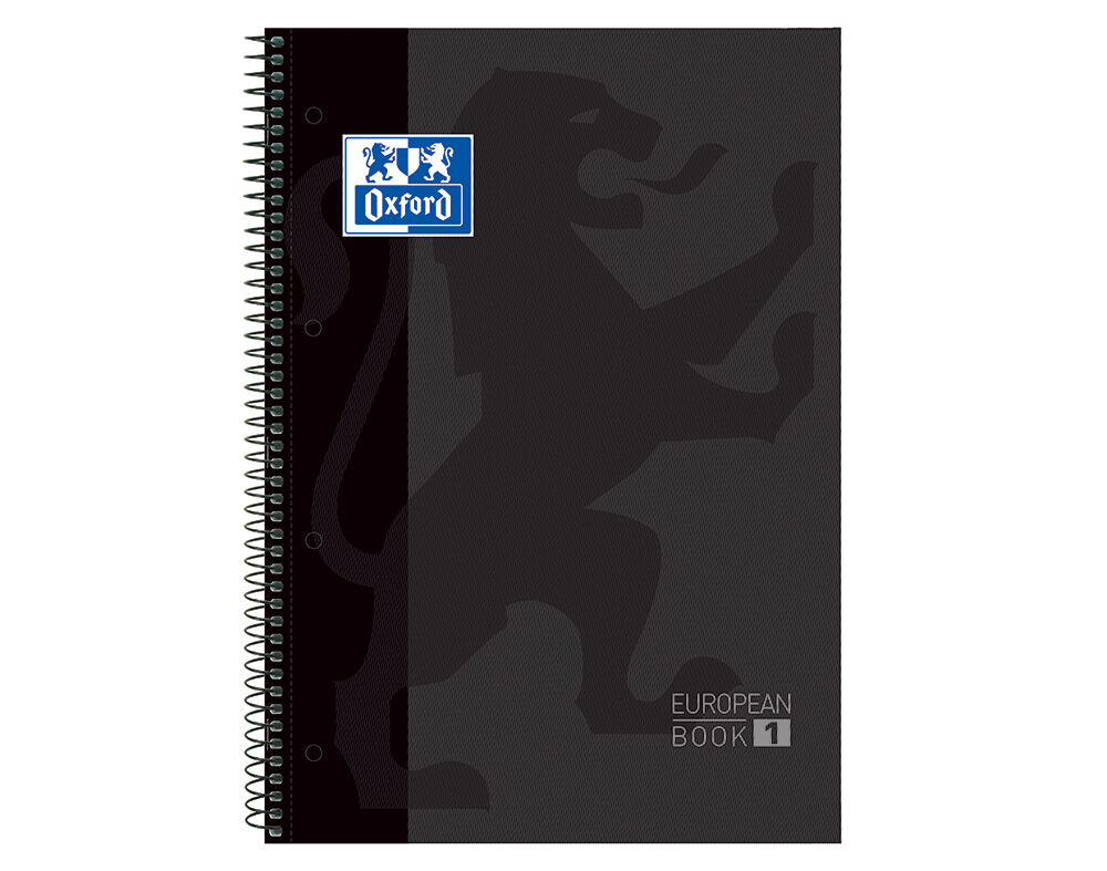 CADERNO ESPIRAL A4 PAUTADO CAPA DURA OXFORD PRETO 80 FOLHAS image number 0
