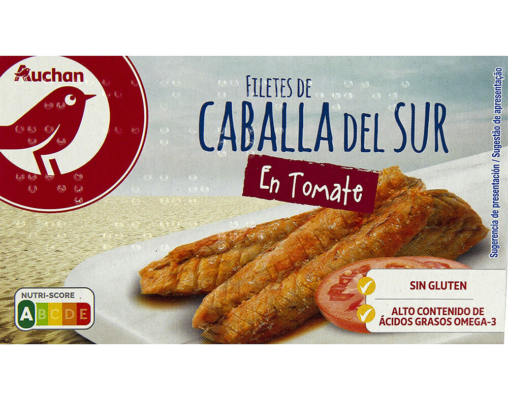 FILETE CAVALA AUCHAN TOMATE 90(65)G
