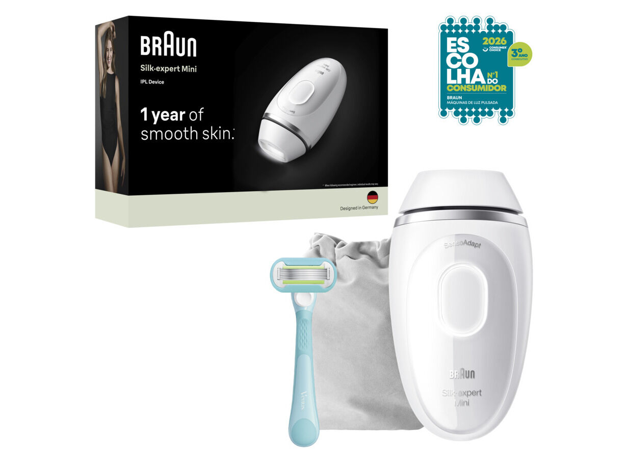 DEPILADORA LUZ E LASER BRAUN S1 PL1114 BRANCO SILK&middot;EXPERT