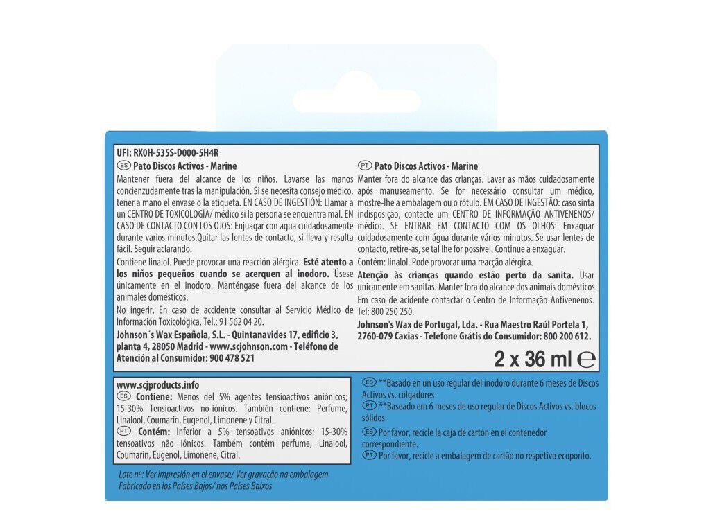 BLOCO SANIT&Aacute;RIO DISCOS PATO RECARGAS MARINE 4 UN image number 1
