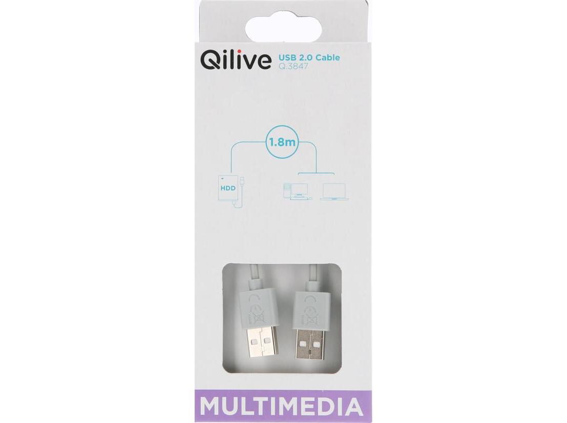 CABO QILIVE G4218015 USB 2.0 M A-M A 1.8M image number 1