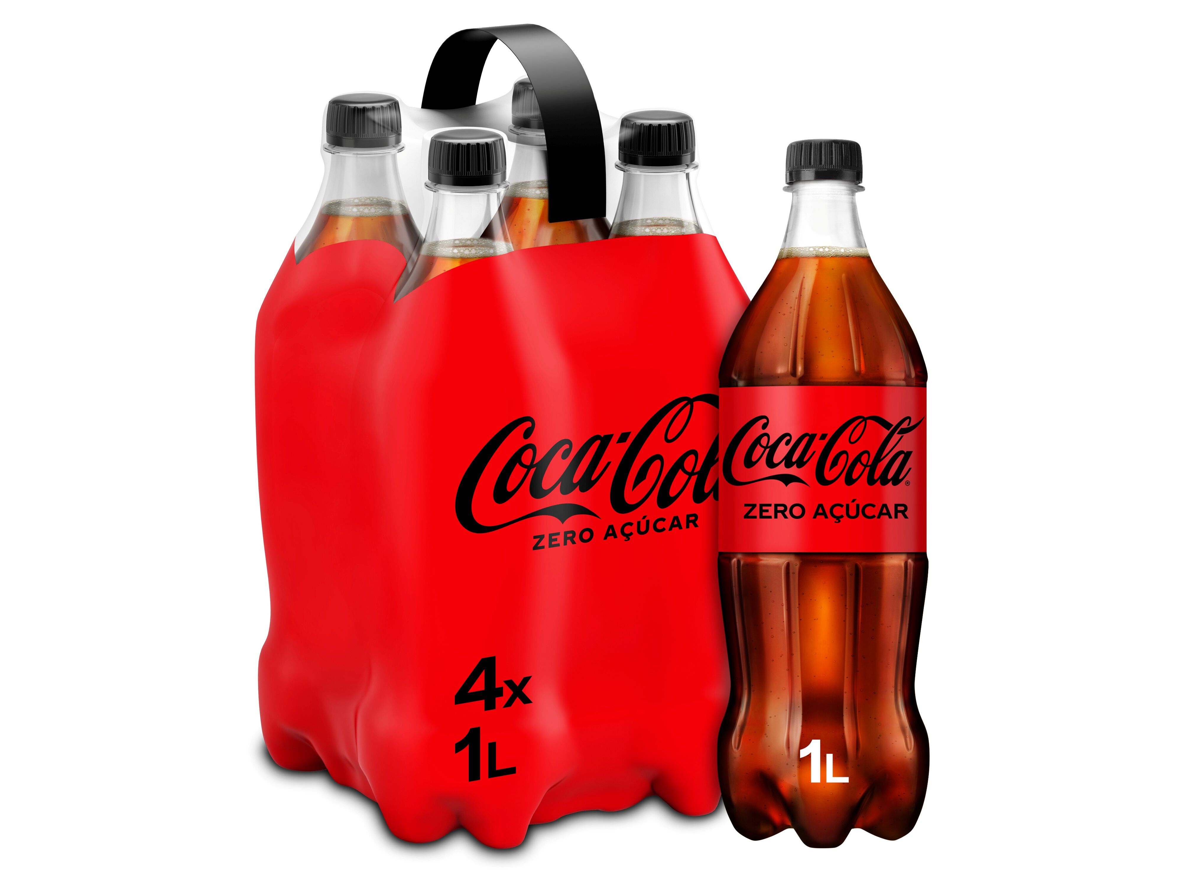 REFRIGERANTE C/ G&Aacute;S COCA-COLA ZERO A&Ccedil;UCAR 4X1L (SDR)