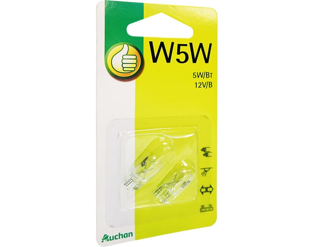 L&Acirc;MPADA AUTO POLEGAR W5W 12V 5W PACK 2 UNIDADES