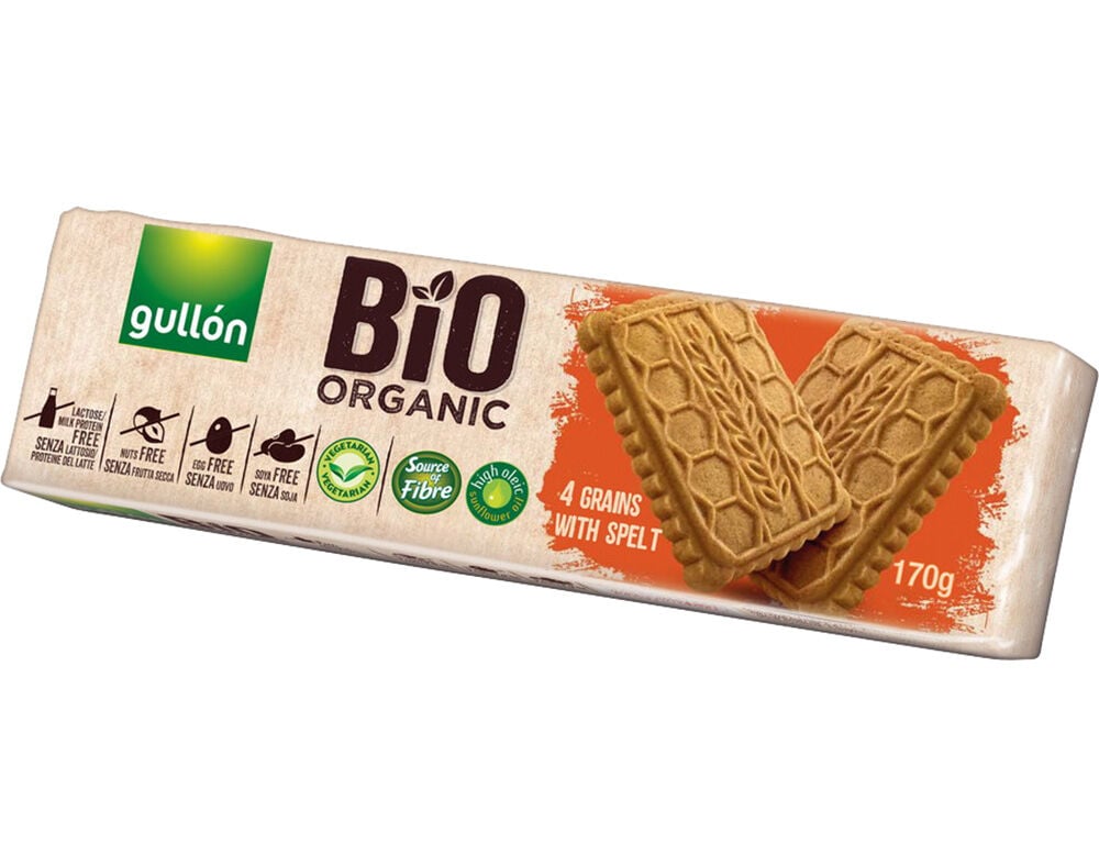 BOLACHAS GULLON BIO 4 CEREAIS E ESPELTA 170G