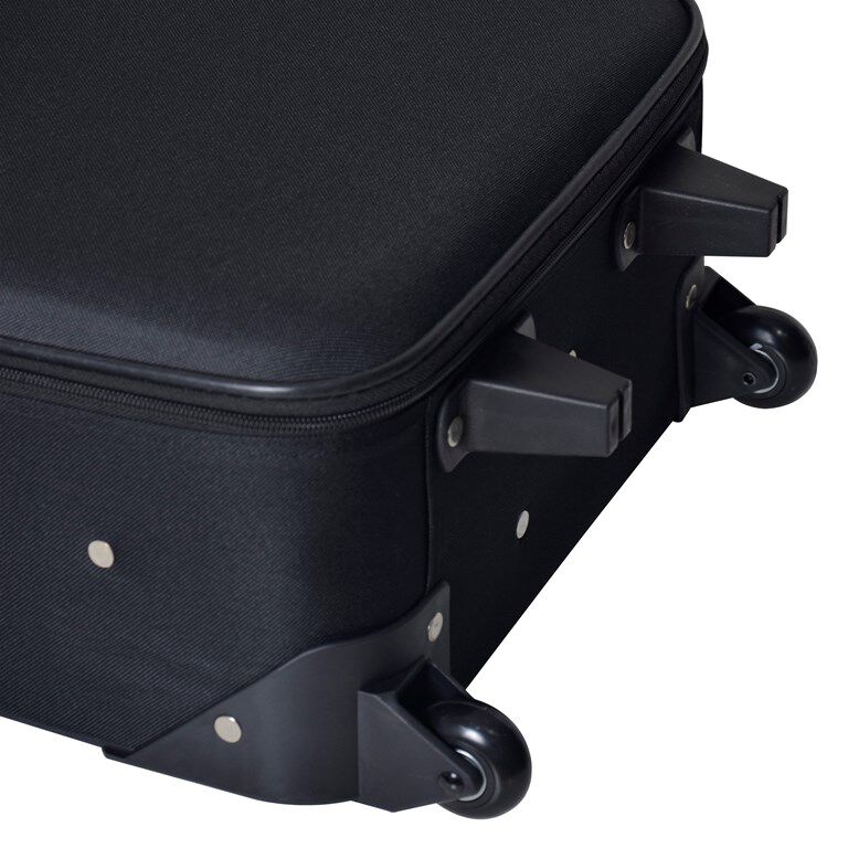 MALA DE VIAGEM M&Eacute;DIA FLEX&Iacute;VEL AUCHAN ESSENCIAL PRETO 2 RODAS 60CM image number 4