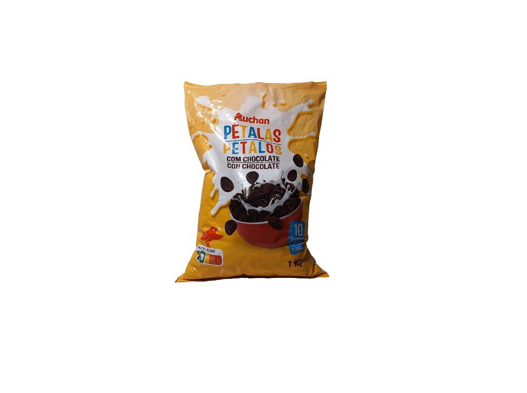CEREAIS P&Eacute;TALAS AUCHAN COM CHOCOLATE 1KG image number 0