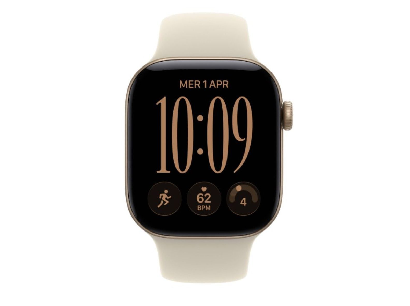 APPLE WATCH SERIES 12 42MM GPS + CELLULAR LIGHT GOLD ALUMINIO CASE COM SPORT BAND SAND - S/M image number 1
