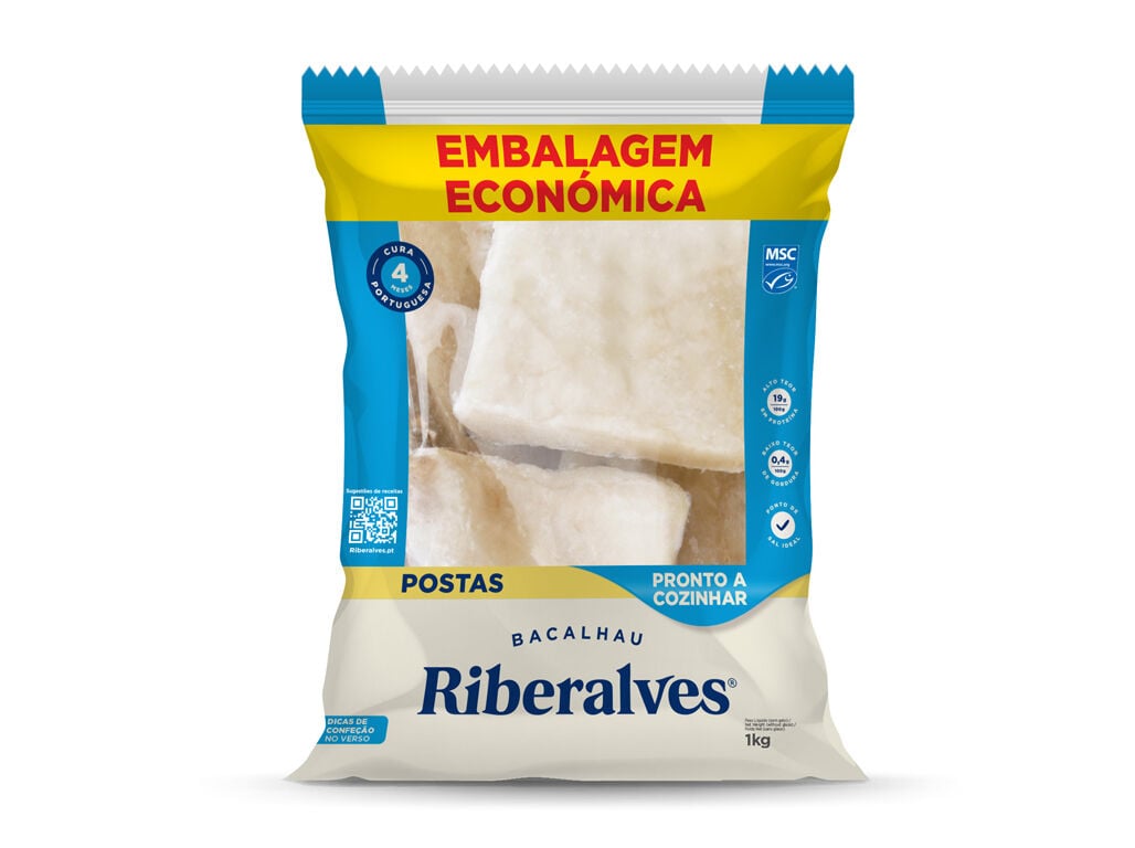 BACALHAU RIBERALVES DEMOLHADO POSTAS 1KG