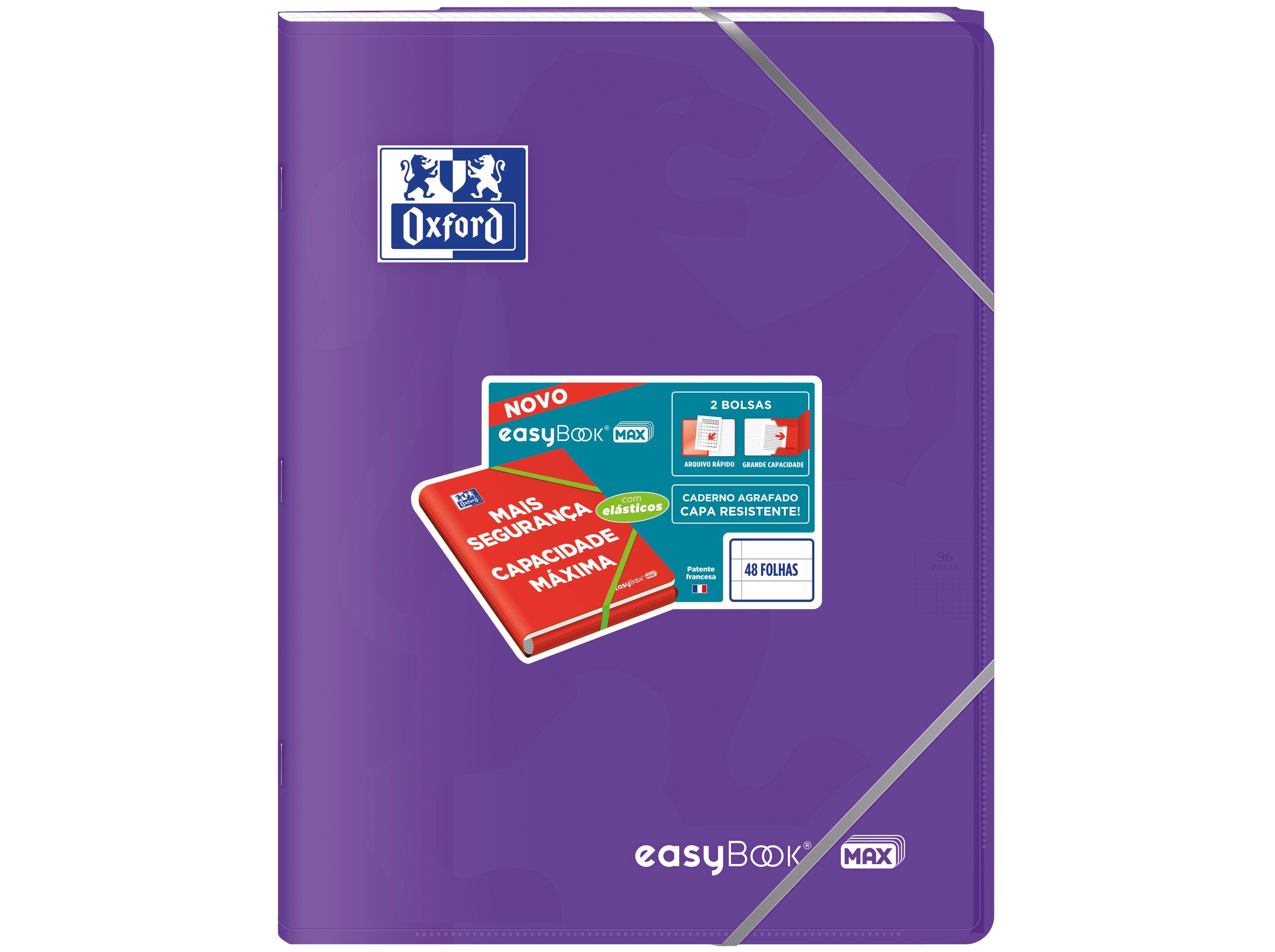 CADERNO AGRAFADO A4 OXFORD EASYBOOK MAXI COM EL&Aacute;STICOS PAUTADO 48 FOLHAS CORES SORTIDAS image number 6