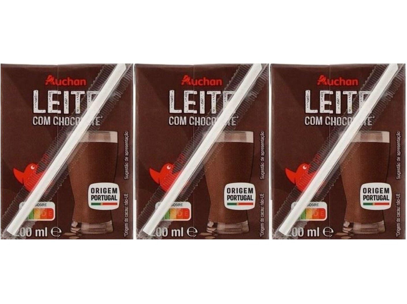 LEITE C/CHOCOLATE AUCHAN 3X200 ML image number 0