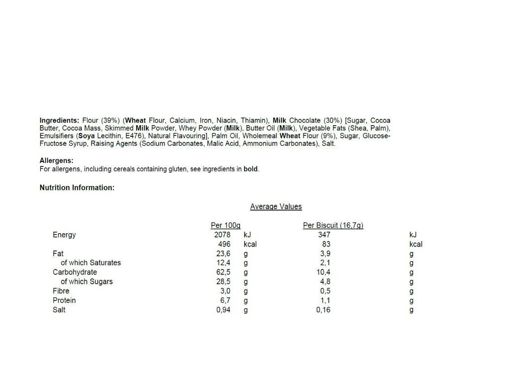 BOLACHAS DIGESTIVAS MCVITIE'S TO GO CHOCOLATE DE LEITE 6X33G image number 1