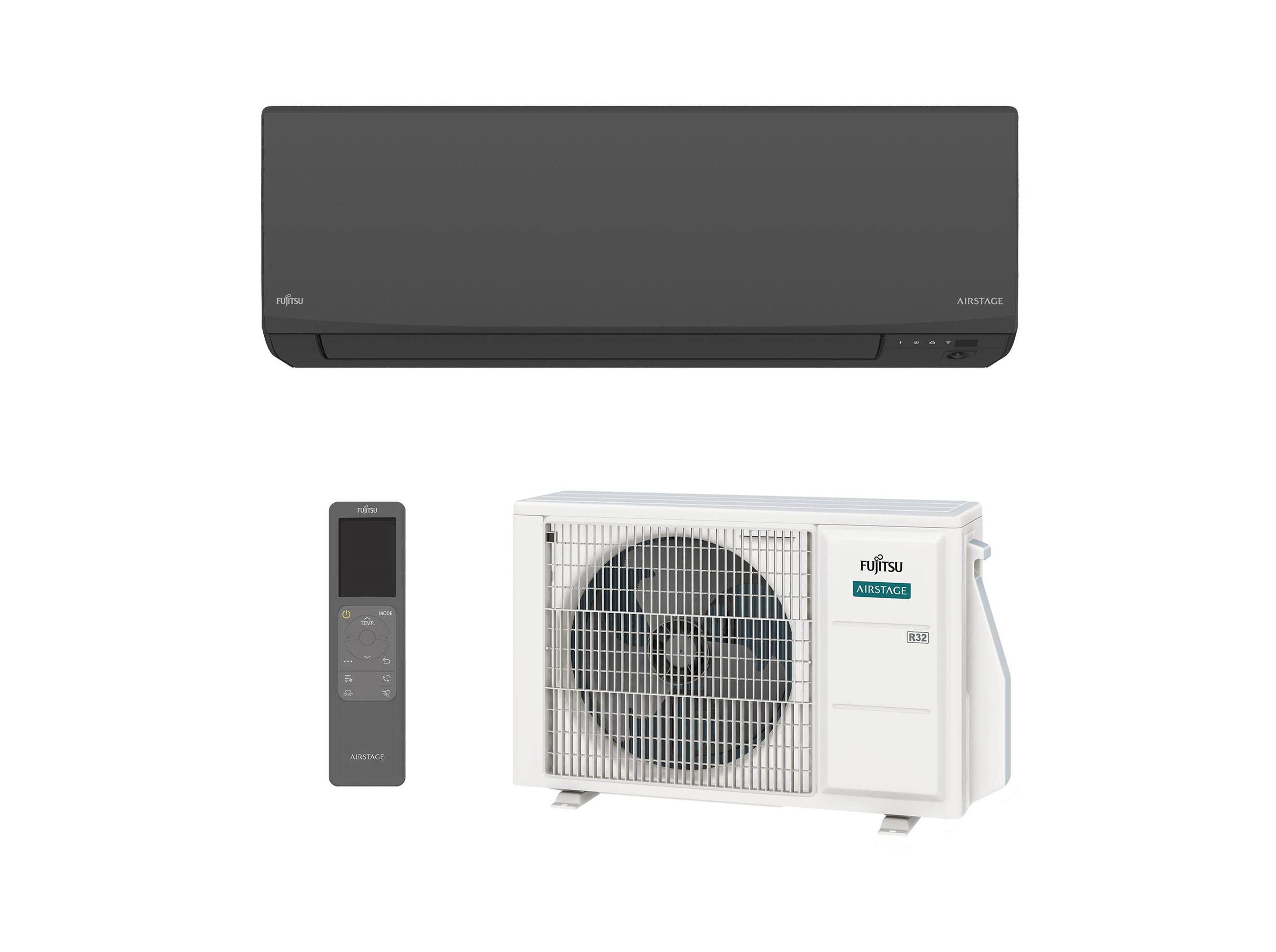 AR CONDICIONADO FIXO FUJITSU ASY35-KJ KJ DESIGN PRETO 12K BTU
