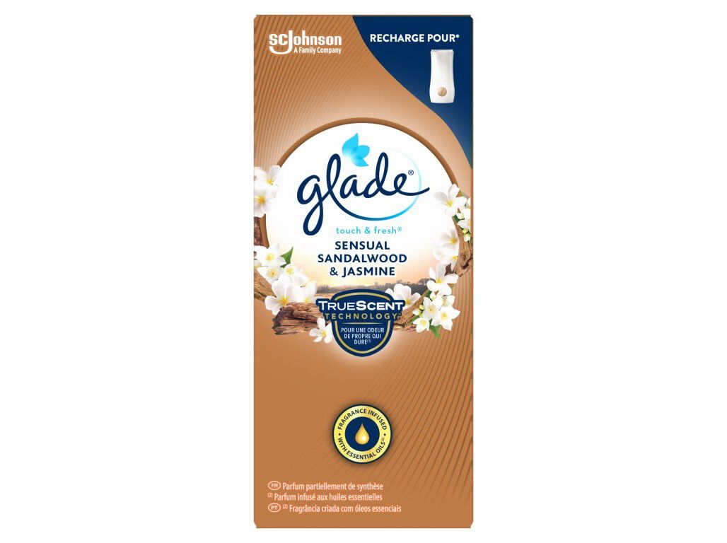 RECARGA GLADE SANDAL WOOD & JASMINE 10ML