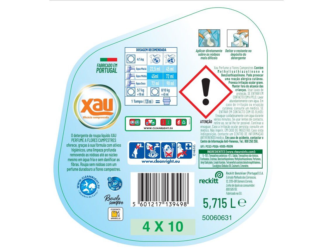 DETERGETE ROUPA M&Aacute;QUINA LIQUIDO XAU FLORES CAMPESTRES 127D image number 1