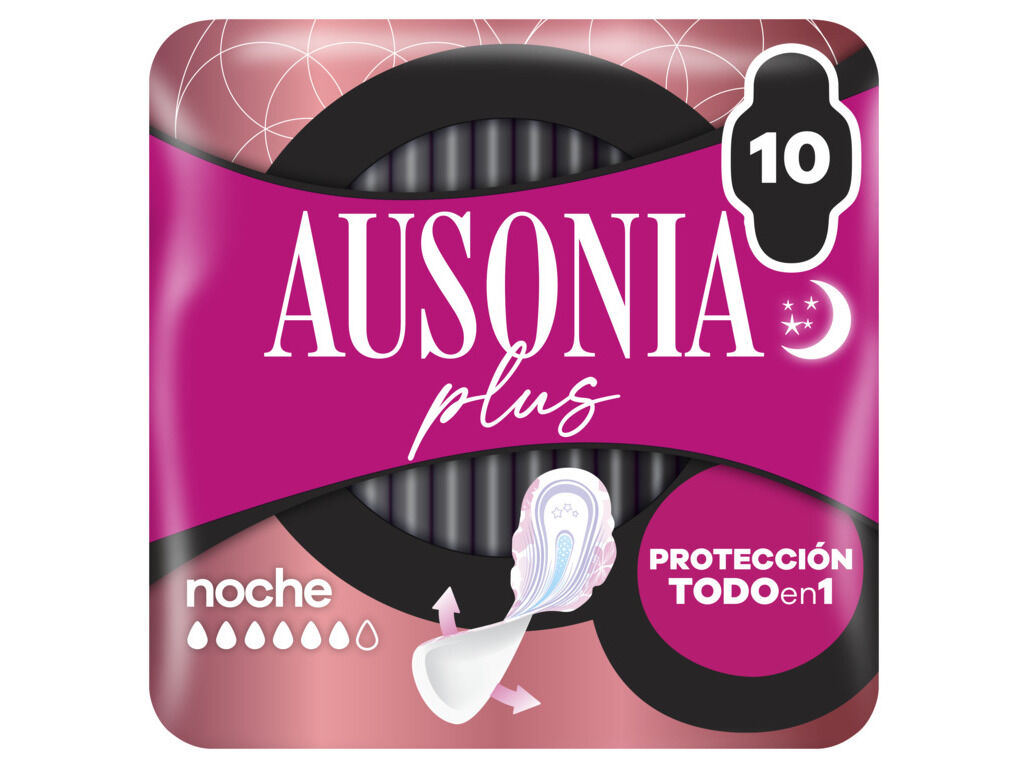 PENSOS HIGI&Eacute;NICOS ULTRAFINA PLUS NOITE AUSONIA 10 UN image number 0