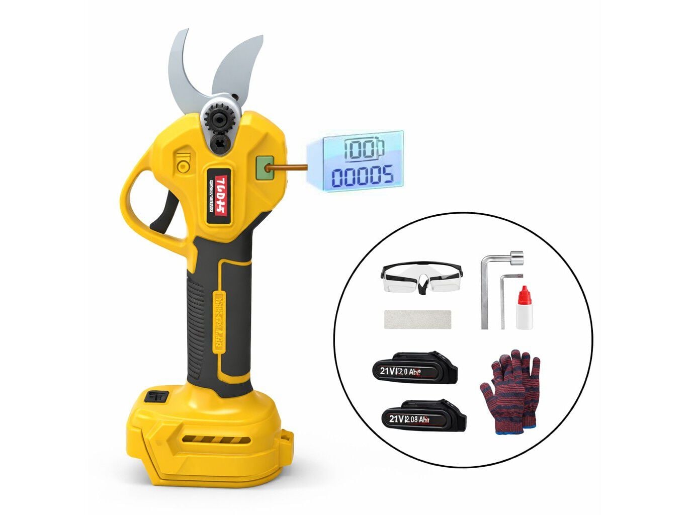 TESOURA DE PODA TOPBRANDS 2 BATERIAS 21V image number 0