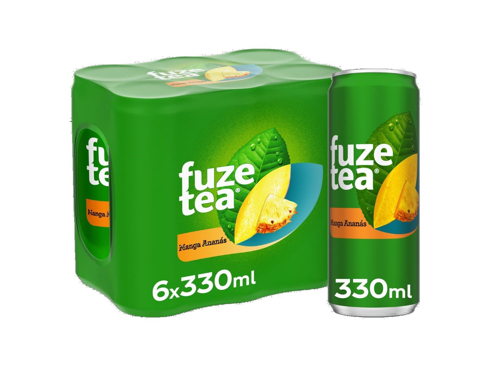 ICE TEA FUZE TEA MANGA ANANAS LATA 6X0.33L image number 0
