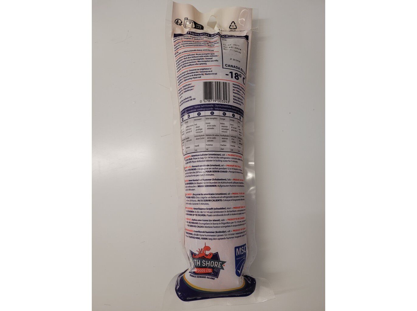 LAVAGANTE COZIDO SOUTH SHORE MSC 400G image number 1