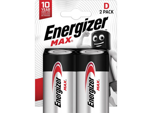 PILHAS ALCALINAS ENERGIZER D ULTRA+ MAX PACK 2 UNIDADES image number 0