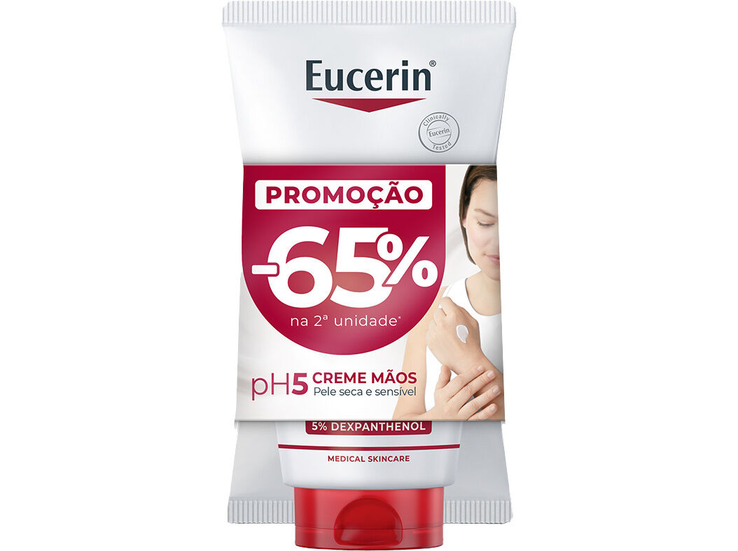 CREME M&Atilde;OS EUCERIN PH5 -65% 2&ordf; UN 2X75ML image number 0