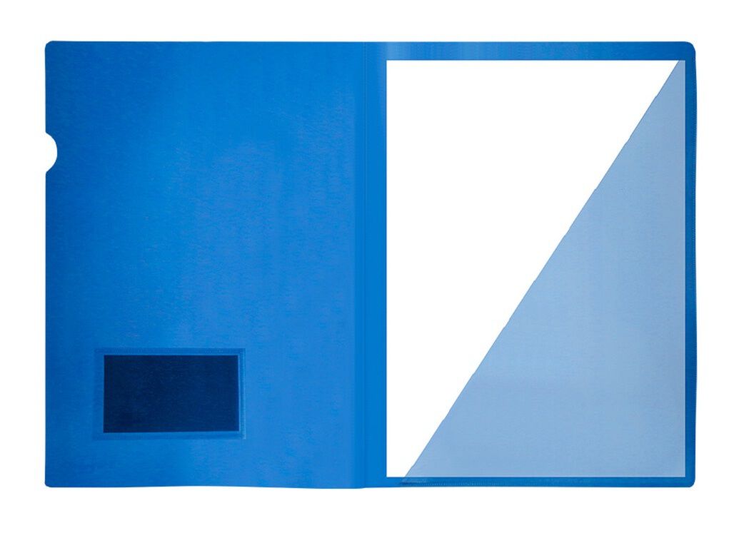 BOLSA POLIPROPILENO A4 LIDERPAPEL AZUL TRANSLUCIDO image number 1