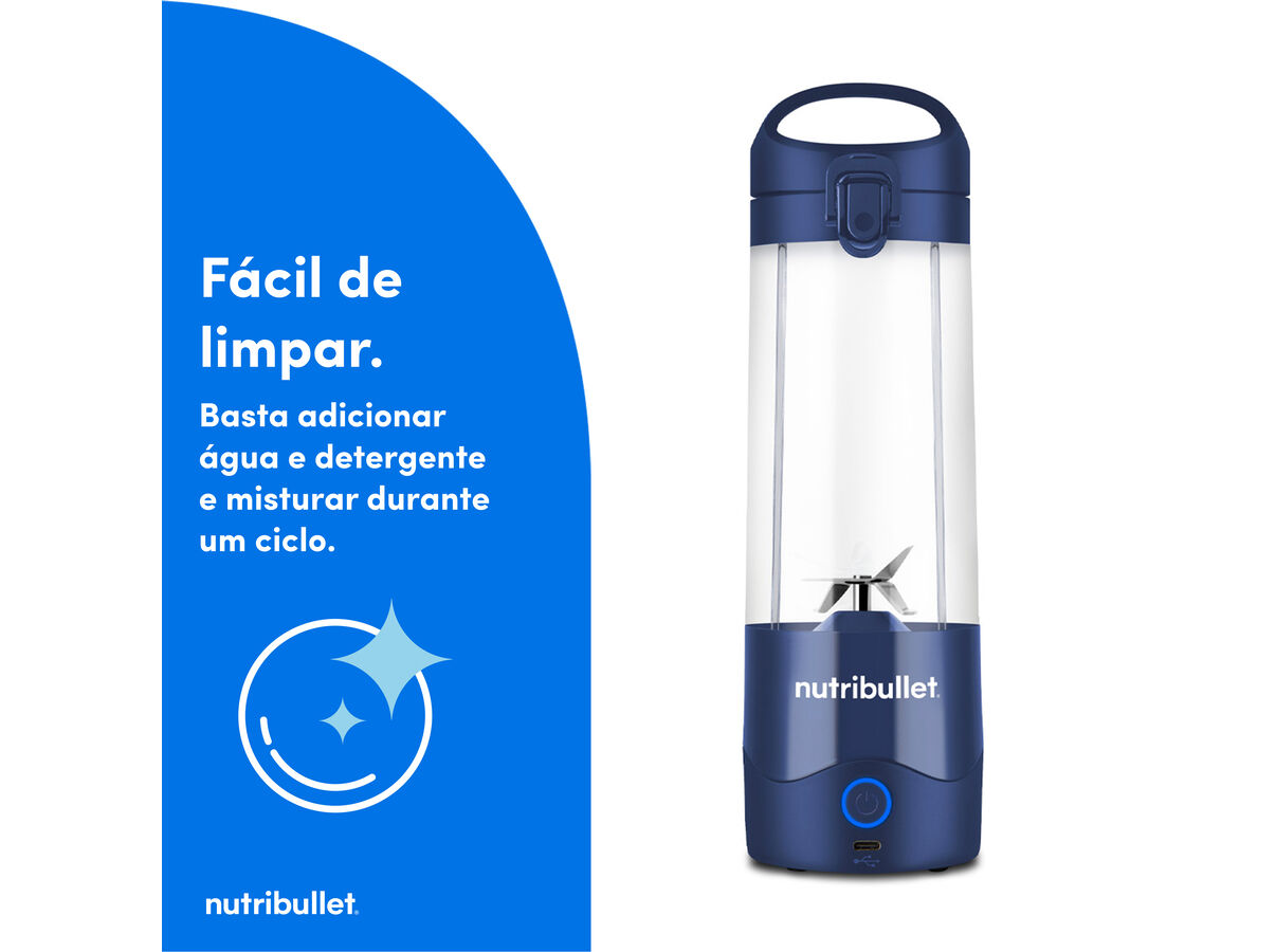 LIQUIDIFICADORA NUTRIBULLET PORTABLE NBP003NBL 475ML image number 5