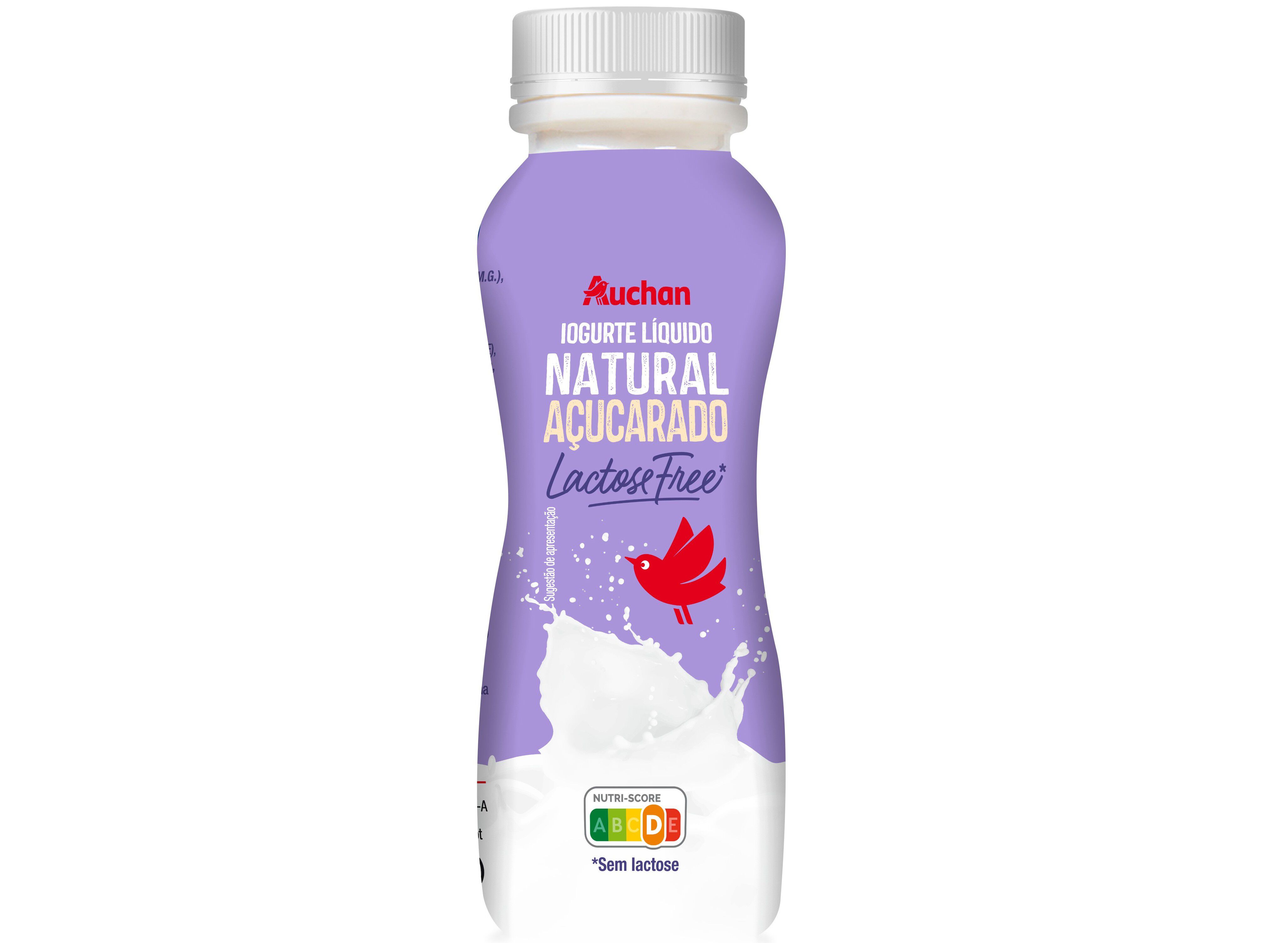 IOG L&Iacute;QUIDO SEM LACTOSE AUCHAN NATURAL A&Ccedil;&Uacute;CARADO 160G image number 0