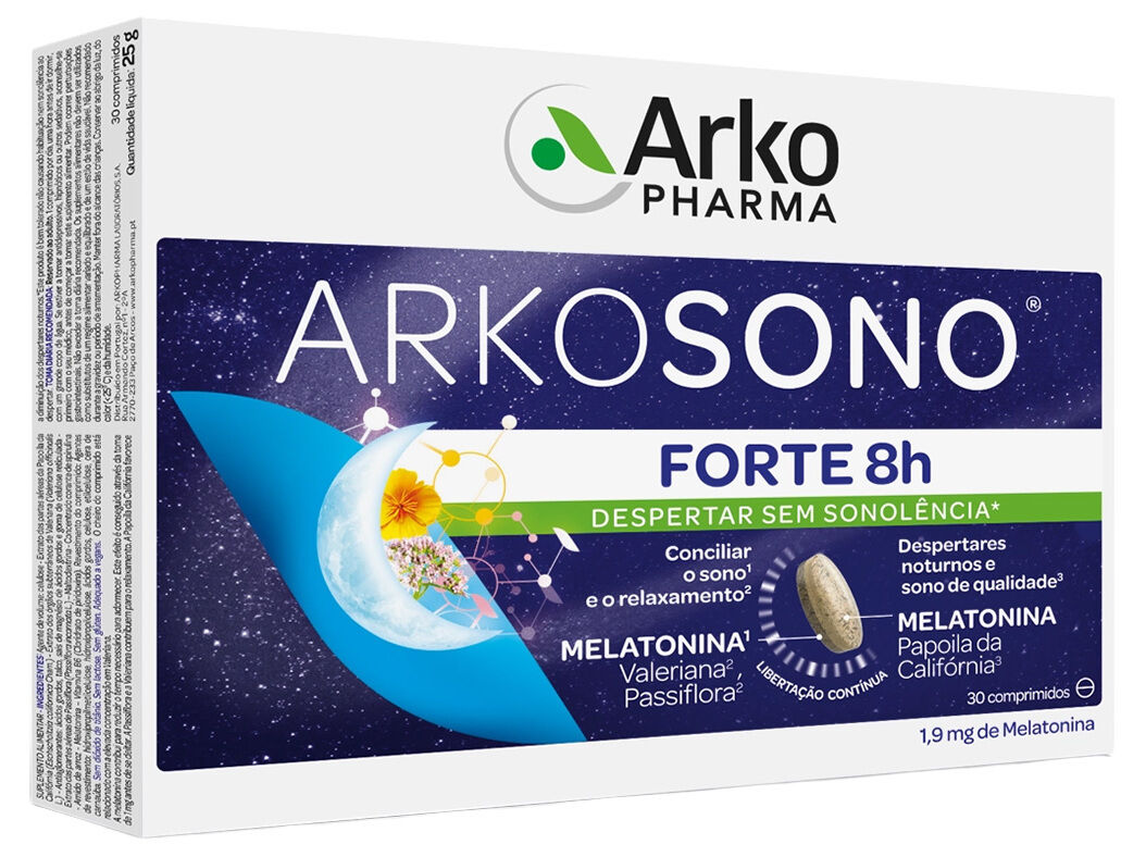 SUPLEMENTO ARKOPHARMA ARKOSONO FORTE 8H 30COMP