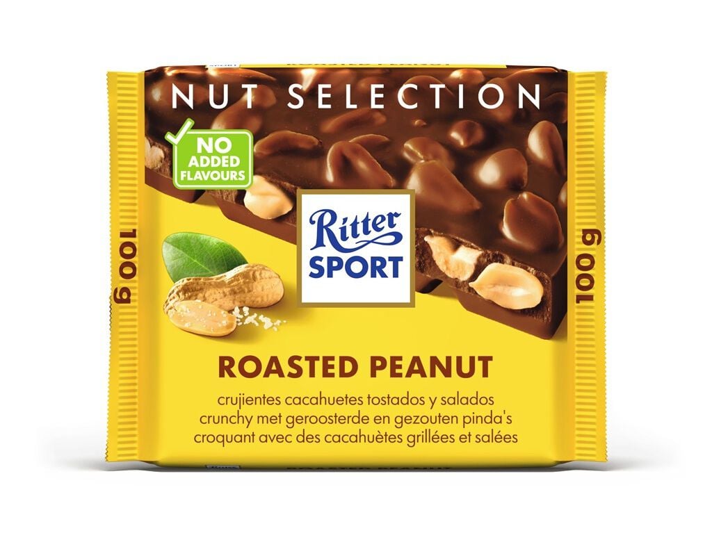 TABLETE CHOCOLATE RITTER SPORT AMENDOIM TOSTADO 100G image number 0