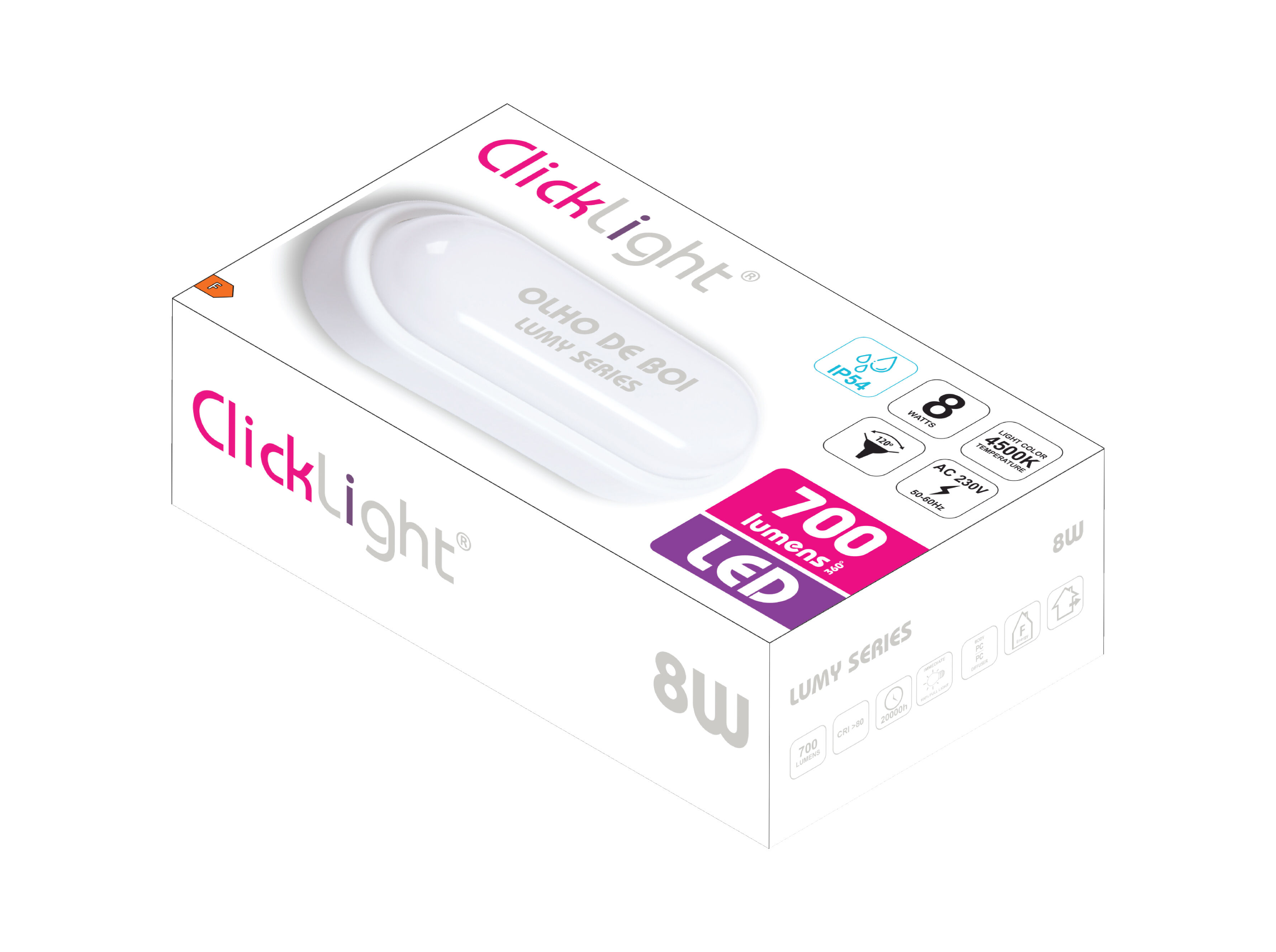 LUMY OVAL 8W 4000K CLICKLIGHT OVAL/BRANCO 8W image number 2