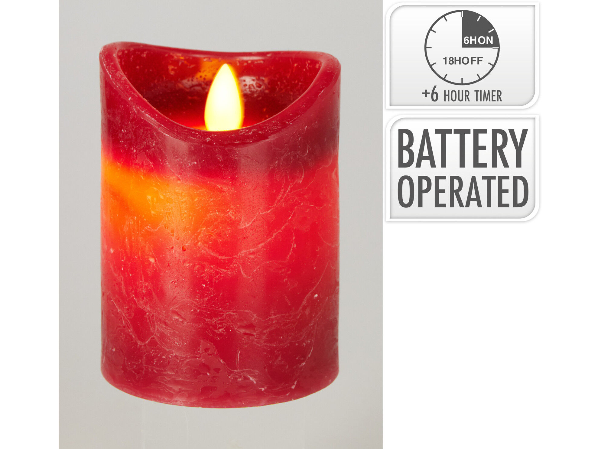 VELA LED VERMELHO 7.5X10CM image number 1