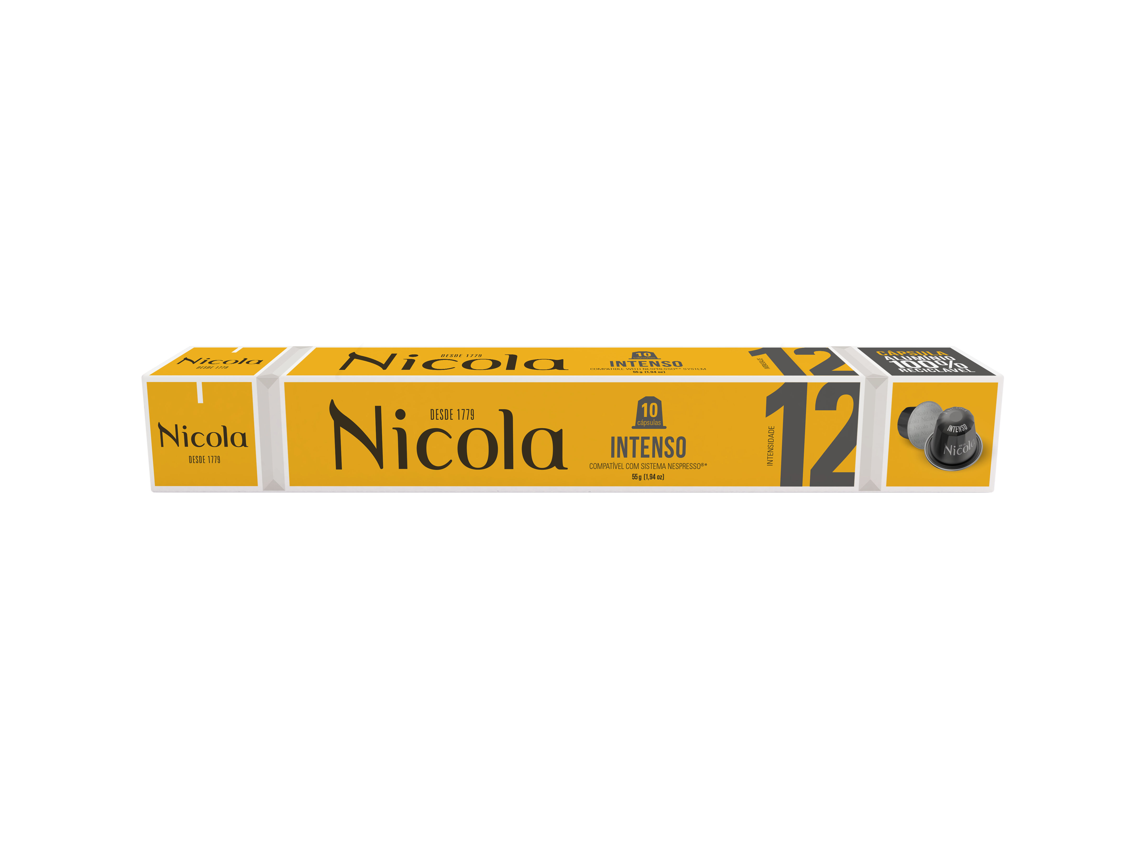 C&Aacute;PSULAS DE CAF&Eacute; NICOLA COMP NSP INTENSO 10 UN