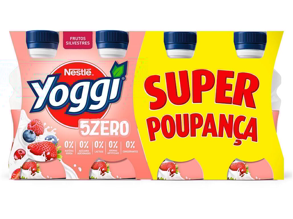 IOGURTE LIQUIDO YOGGI 5ZERO FRUTOS SILVESTRES 8X160G image number 0