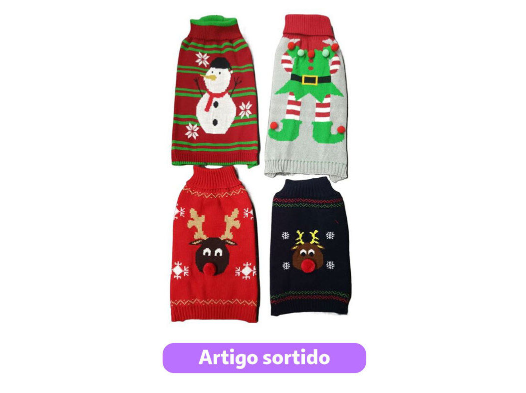 CAMISOLA PARA C&Atilde;O NATAL TAM S MODELOS SORTIDOS