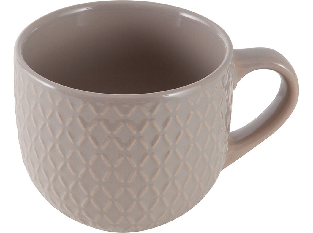 CANECA JUMBO RAFAELA ACTUEL TAUPE GR&Eacute;S 500ML