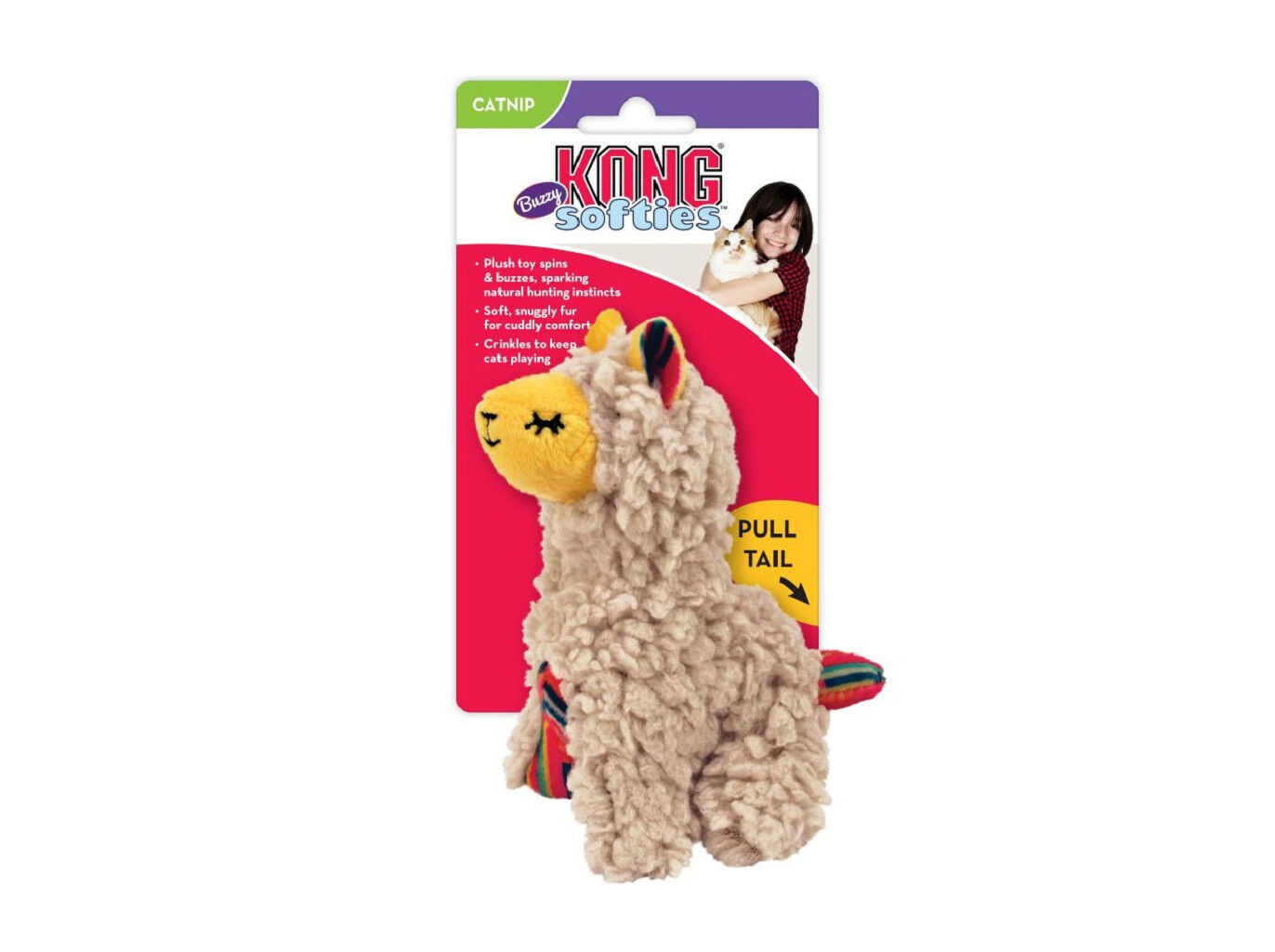 BRINQUEDO PARA GATO KONG SOFTIES BUZZY LAMA