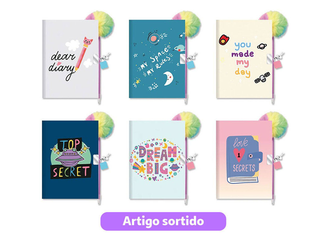 DI&Aacute;RIO MOTIVACIONAL DO ART COM CANETA MODELOS SORTIDOS image number 0