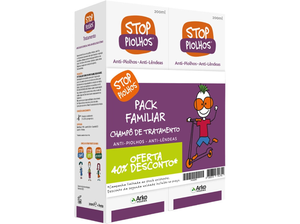 CHAMPO STOP PIOLHOS TRATAMENTO 2X200ML