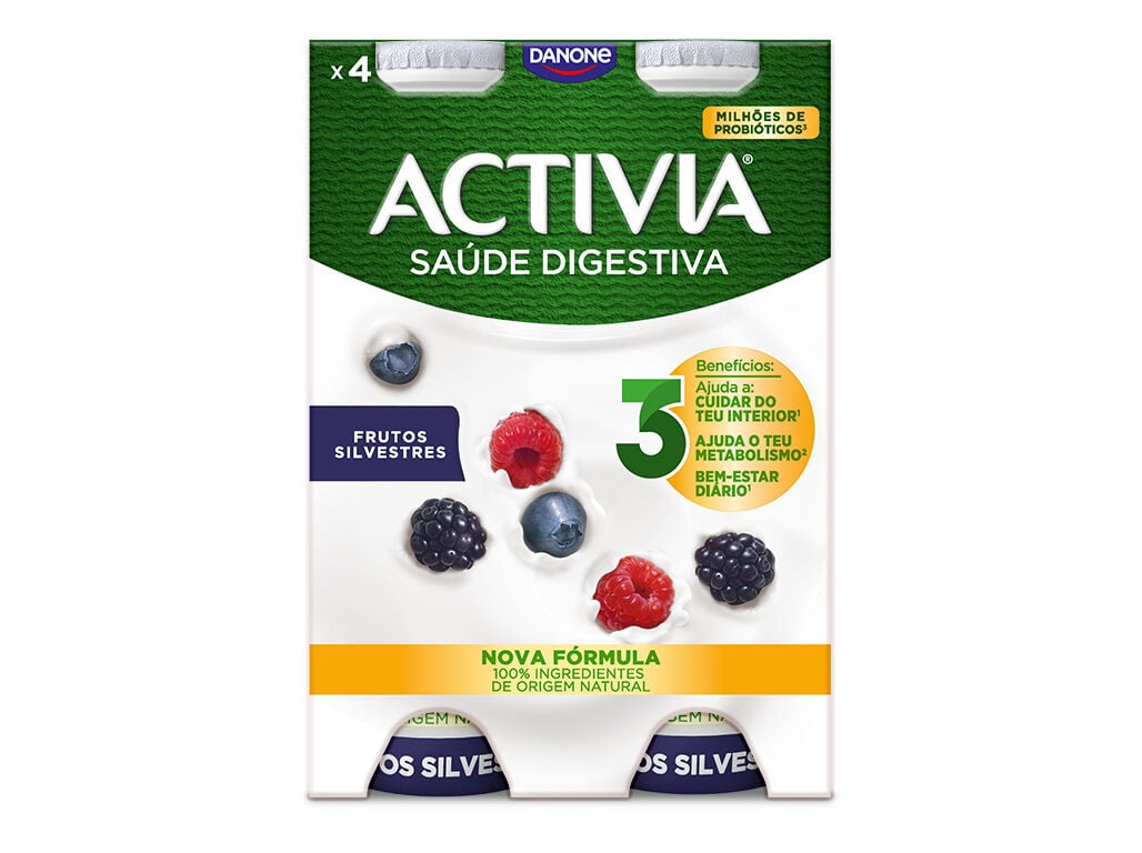 BIFIDUS DANONE ACTIVIA L&Atilde;QUIDO FRUTOS SILVESTRES 4X155G image number 0